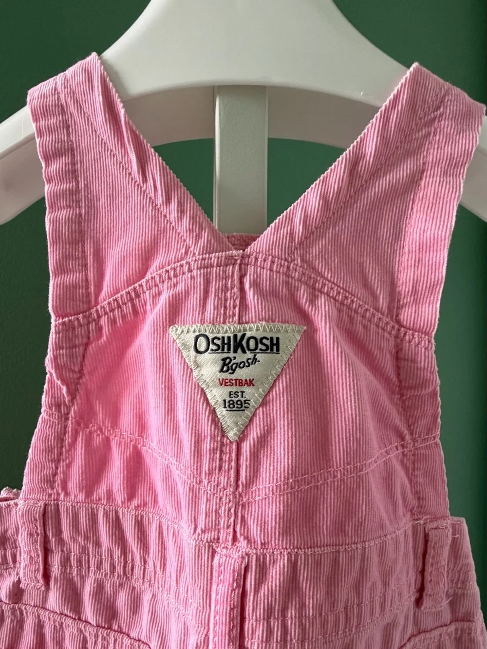 OshKosh B'gosh Light Pink Corduroy Overalls with Front Pocket